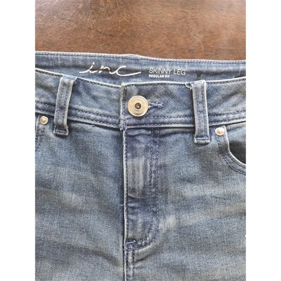 NWOT INC 10 Rhinestone Skinny Leg Regular Fit Jeans 127561 - Picture 5 of 7